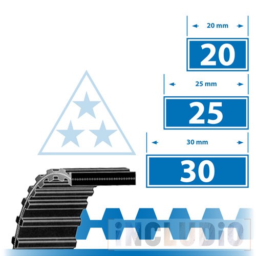 Mitsuboshi Double Toothed Belts -  Double cogged variable speed belt - Timming belt - Blade belt - Deck belt - Drive belt - Transmission belt